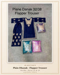 Plain Dhanak 2-Piece Suit with Flapper Trouser - Navy Blue (32/38 Design 02)