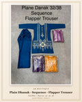 Plain Dhanak Sequence Suit with Flapper Trouser - Teal Blue (32/38 Design 11)