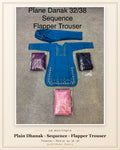 Plain Dhanak Sequence Suit with Flapper Trouser - Turquoise (32/38 Design 13)