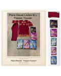 Plain Dhanak Ladies 2-Piece Suit with Flapper Trouser - Maroon (M/L Design 02)