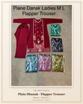 Plain Dhanak Ladies 2-Piece Suit with Flapper Trouser - Maroon (M/L Design 21)