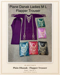 Plain Dhanak Ladies 2-Piece Suit with Flapper Trouser - Purple (M/L Design 23)