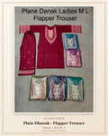 Plain Dhanak Ladies 2-Piece Suit with Flapper Trouser - Maroon (M/L Design 25)